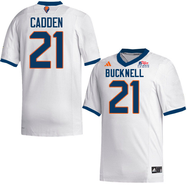 Bucknell Bison #21 TJ Cadden College Football Jerseys,Uniforms-White